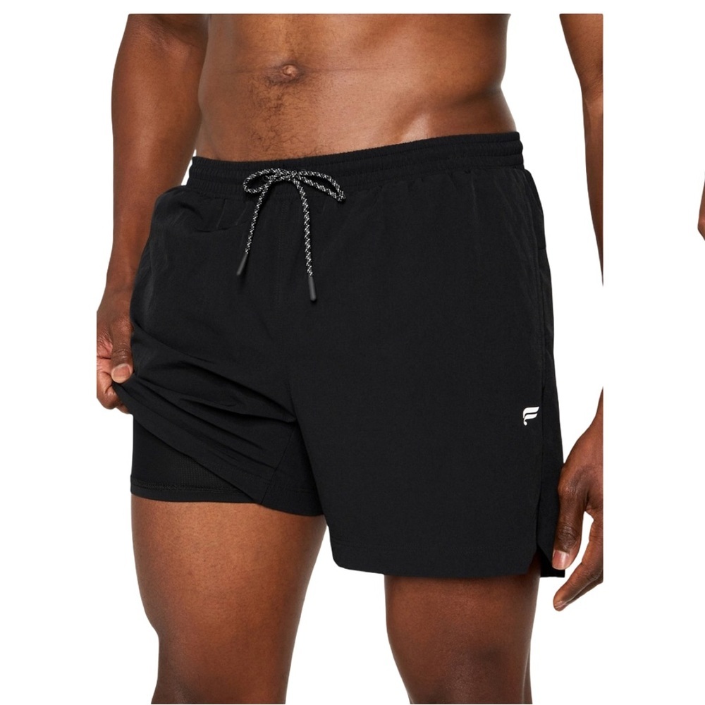 Fabletics Men's Black 5" Lined Swim Trunk NWT Size S